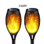 ეზოს ნათურა ჩირაღდანის ეფექტით მზის ენერგიაზე