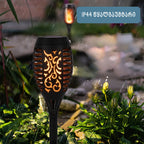 ეზოს ნათურა ჩირაღდანის ეფექტით მზის ენერგიაზე