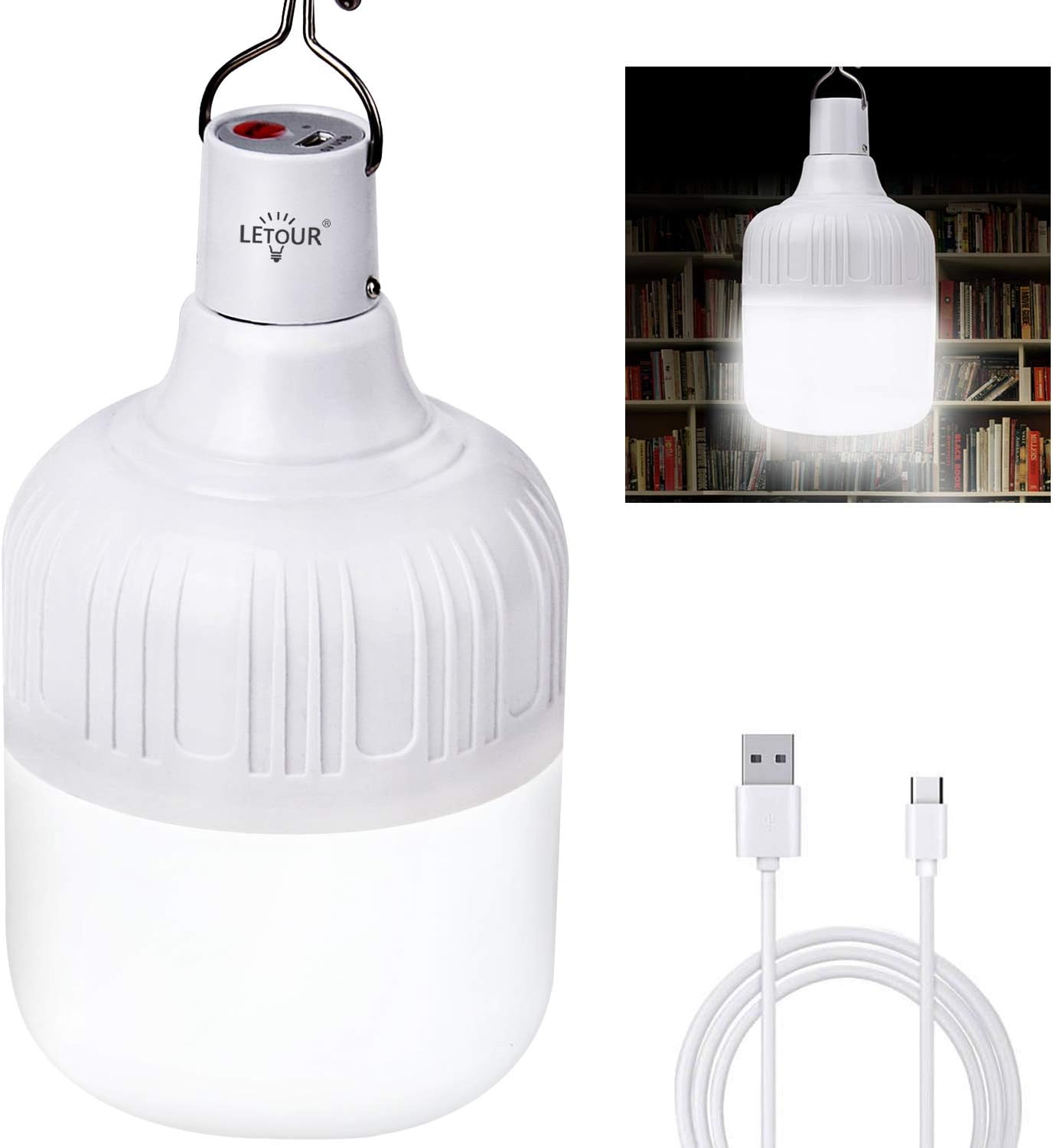 ეკონომიური ბატარეაზე მომუშავე ნათურა, საკიდით