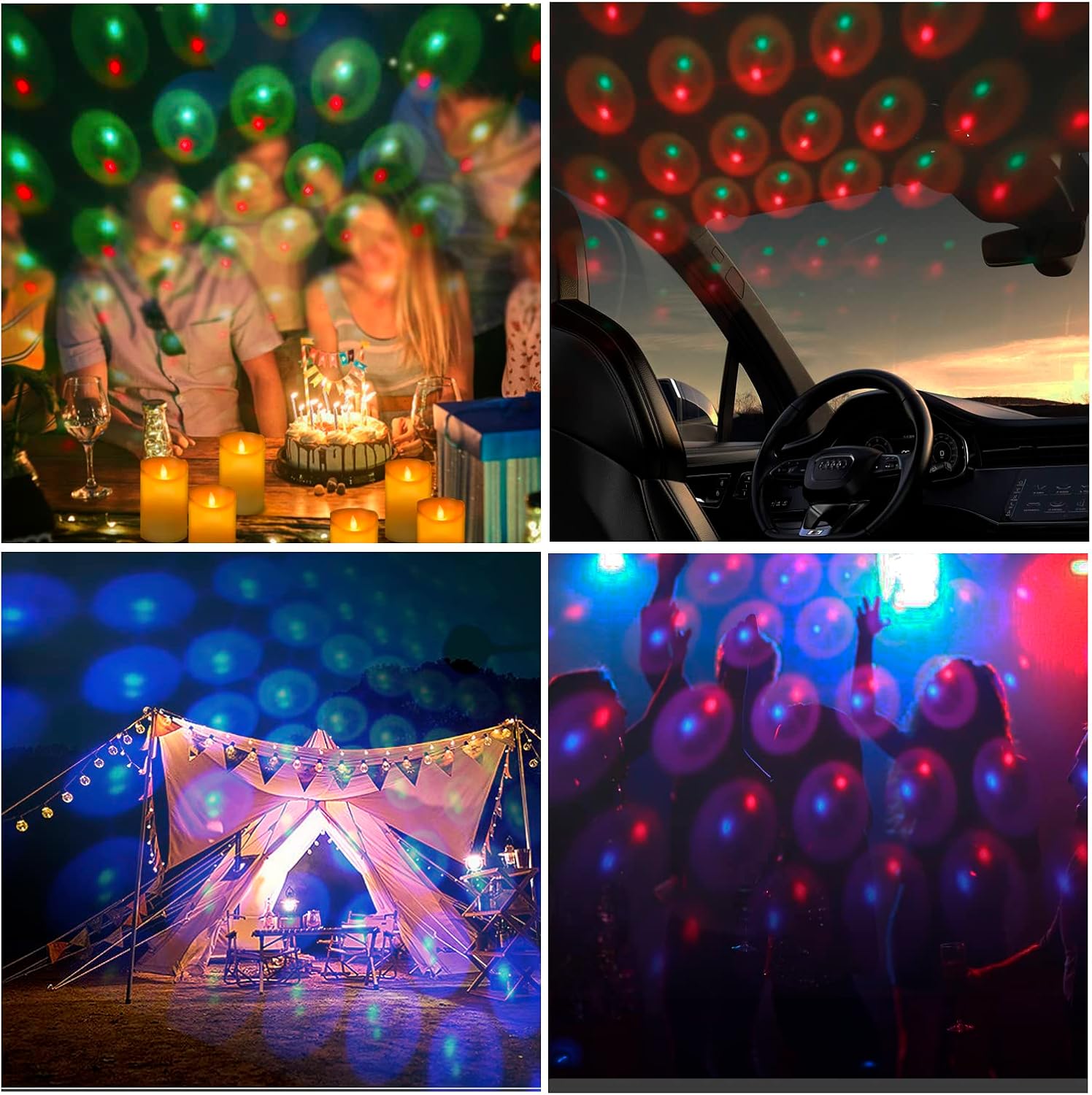 USB მუსიკალური პროექტორი LED განათებით