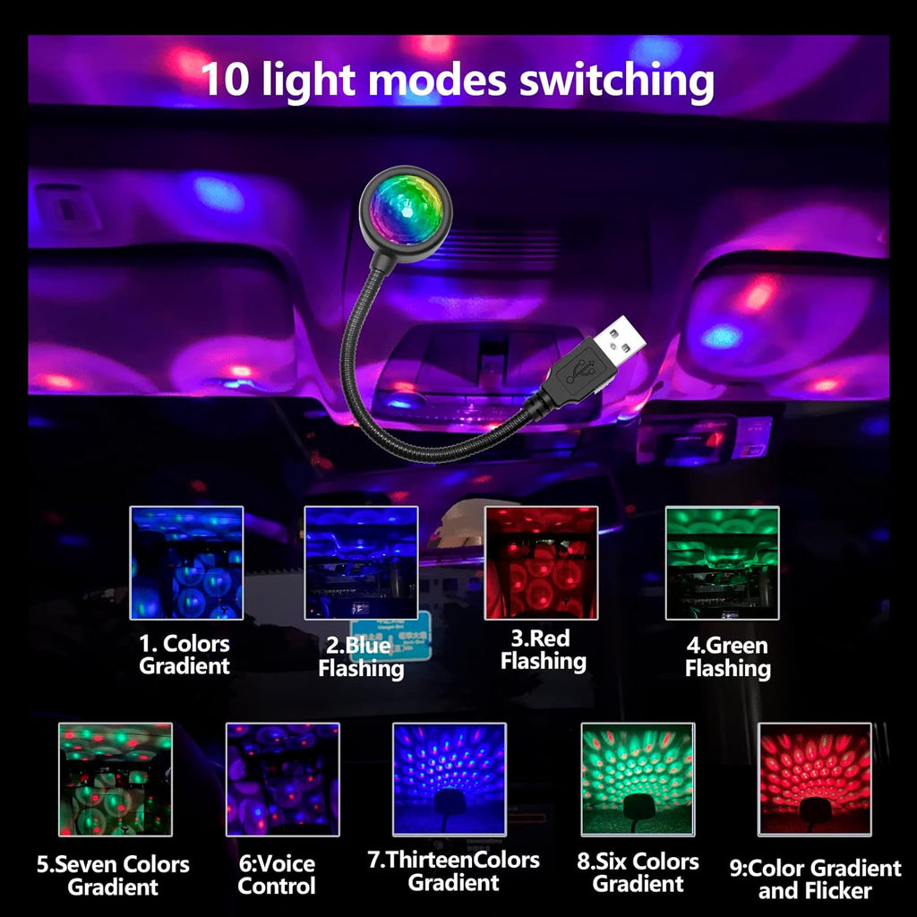 USB მუსიკალური პროექტორი LED განათებით