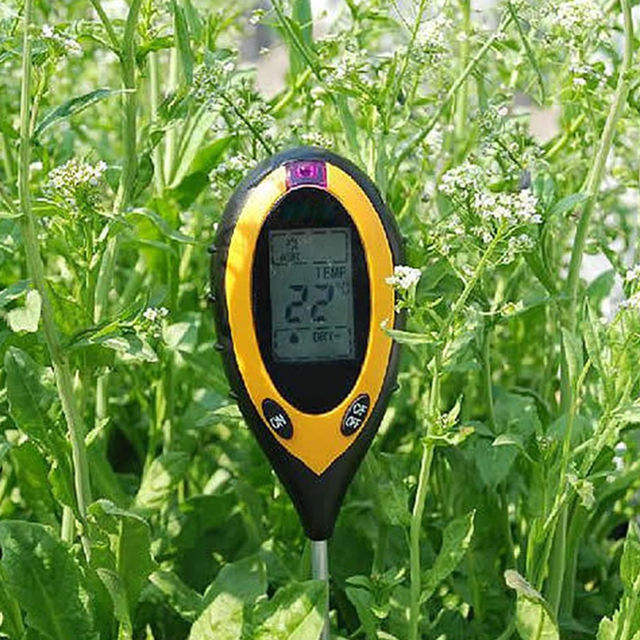 მზის სხივის სიგრძის და სიხშირის, ნიადაგის მჟავიანობის, ტემპერატურის საზომი ხელსაწყო ელემენტზე