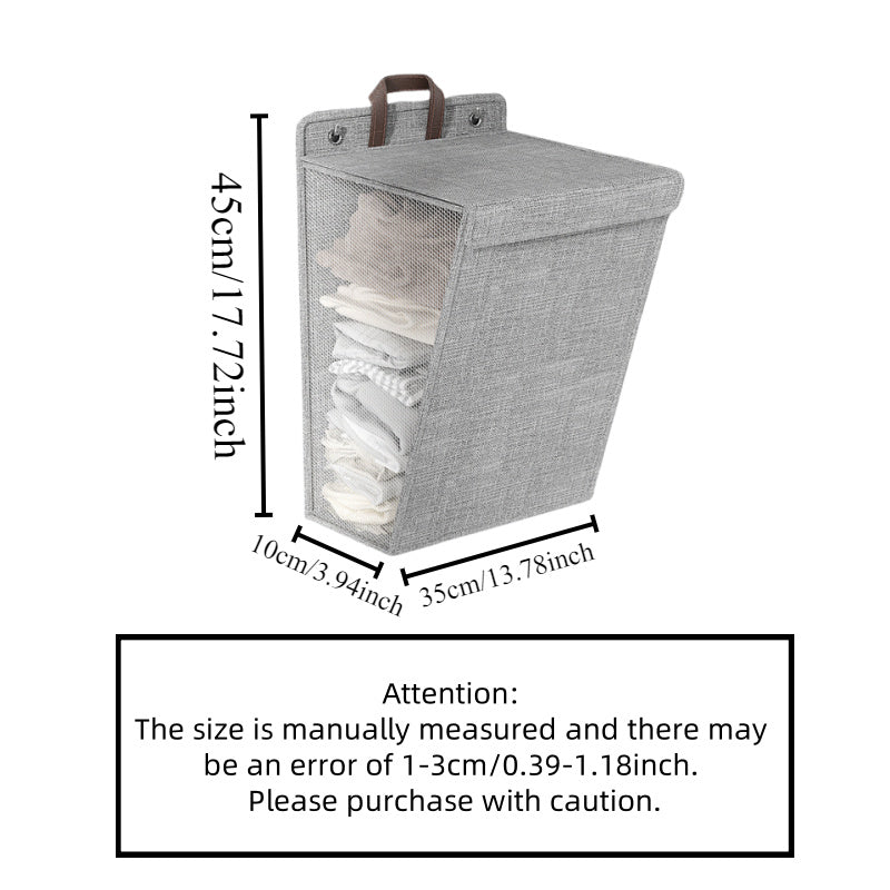 ნაჭრის დასაკეცი კალათა საკიდით