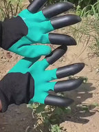 საყოფაცხოვრებო ლატექსით დაფარული ბაღის ხელთათმანი ამოსათხრელი კლანჭებით