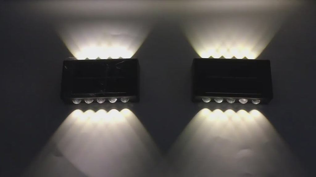 მზის ენერგიაზე დამუხტვადი გარე ფასადის განათება