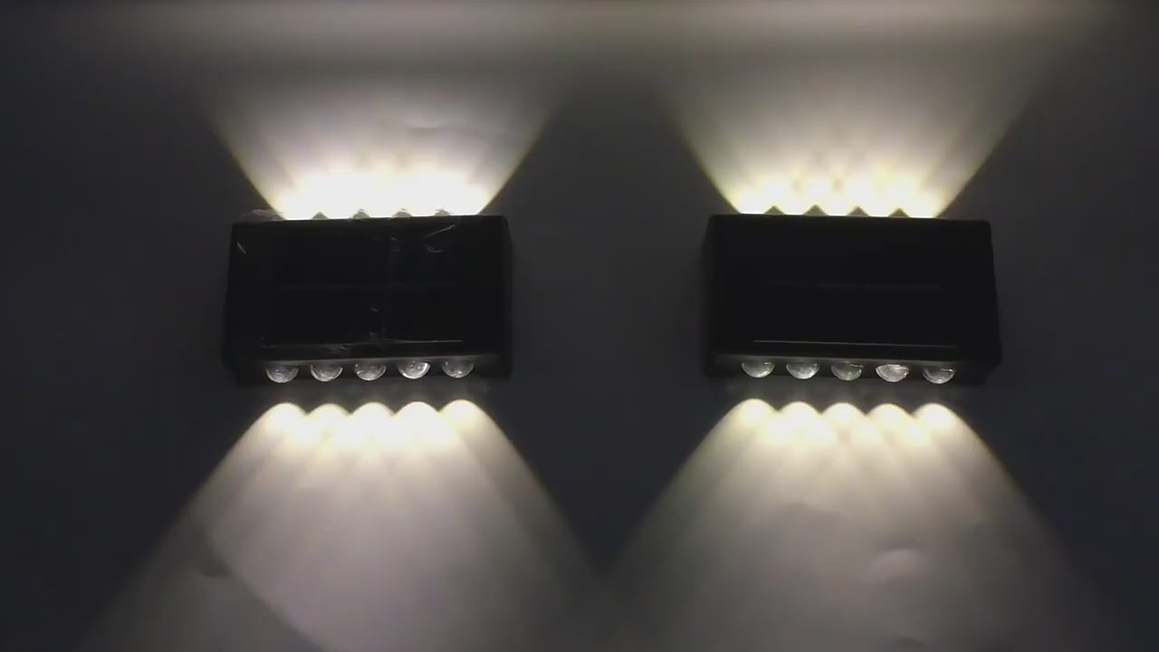 მზის ენერგიაზე დამუხტვადი გარე ფასადის განათება